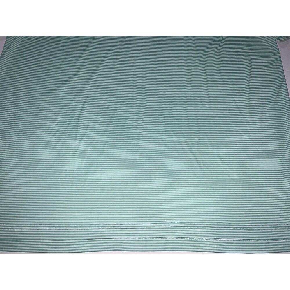 Straight Down Polo Shirt Men Size XXL Green Striped Performance Golf Embroidered - Picture 4 of 16